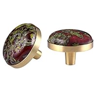 Mookaitedecor Amethyst Crystal Cabinet Knobs With Screws Set Of 2, Drawer Pull Handles For Dresser Wardrobe Cupboard Decorative - View #6