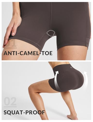 Image of baleaf Women's 8 inch / 5 inch / 3 inch Biker Shorts High Waist Yoga Workout Gym Running Volleyball Spandex Shorts with Pockets