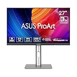 ASUS ProArt Display 27” 5K HDR Professional Monitor (PA27JCV) - 5K (5120 x 2880), IPS, 99% DCI-P3, 100% sRGB, ΔE < 2, USB-C PD 96W, Calman Verified, Color Accurate, Auto KVM, LuxPixel, 3 yr Warranty