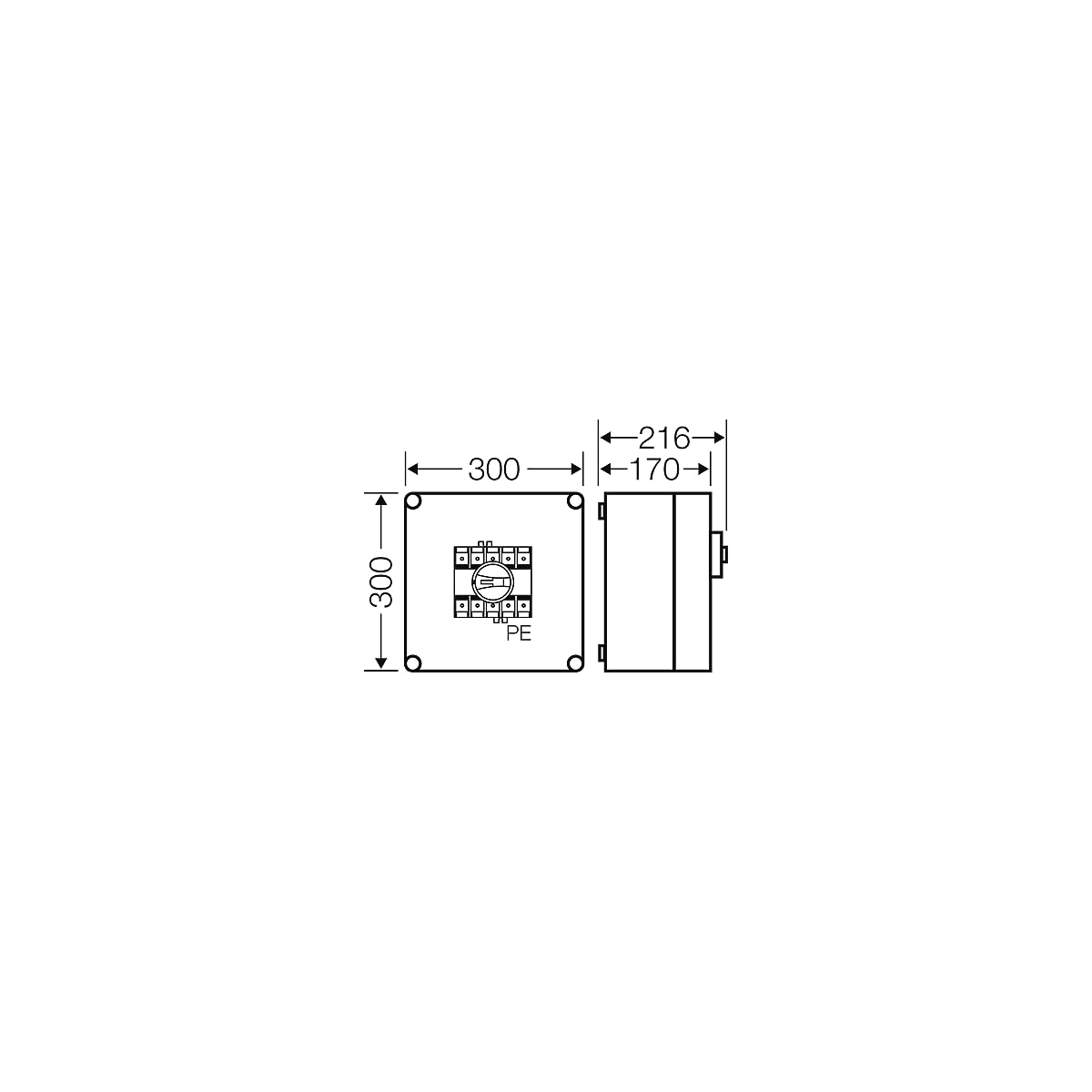 Hensel Obudowa przełącznika Mi 7214 100A, 4-biegunowa + PE ENYMOD rozłącznik obciążenia 4012591109952