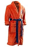 6-10 Jahre alt Xiemushop Kinder Bademantel Cosplay Anime Dragon Ball Super Saiyajin Kakarotto Son Goku für Mädchen und Jungen Fleece Nachtwäsche Frottier Robe Jungen Morgenmantel Plüsch Superweich