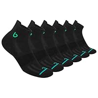 BAMBOS Bamboo Socks Men Running Trainer Sports Ankle Socks Women, Pack of 6 (Size UK 3-5, Black)