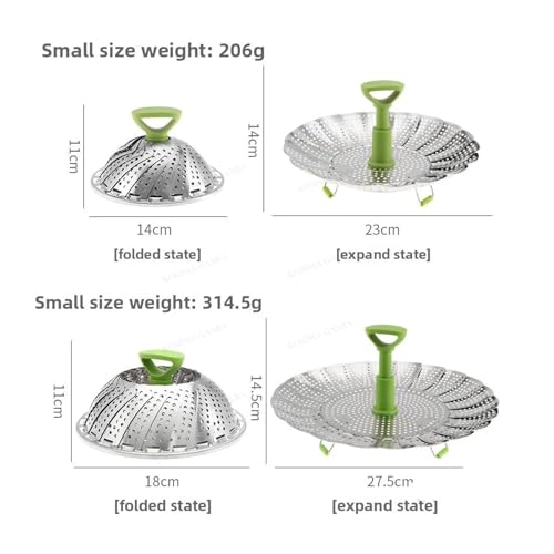 Cesta de verduras plegable de 9 pulgadas con asa extensible y diseño funcional superior 3