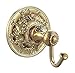 APL-6309 Exquisite Carved Solid Brass Single Robe Hook Bathroom Accessories, Titanium Gold
