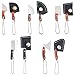 CHGCRAFT 5 Ensembles 5 Style Mini Couteau de Poche Porte-Clés Petit Couteau de Poche en Acier Inoxydable avec Manche en Bois 5pcs Couverture pour Outils de Coupe de Boîte de Paquet