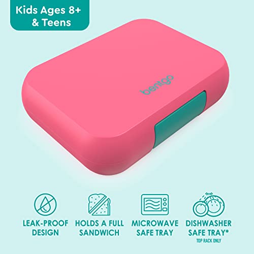 Bentgo® Pop - Bento-Style Lunch Box For Kids 8+ And Teens - Holds 5 Cups Of Food With Removable Divider For 3-4 Compartments - Leak-Proof, Microwave/Dishwasher Safe, Bpa-Free (Bright Coral/Teal)… #TOP2