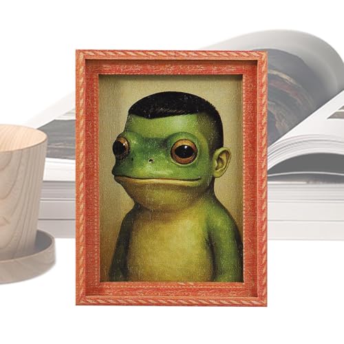 Imán de Rana Divertido, de Madera, Bonito y Divertido para el hogar, imán de Rana Vintage, para Amigos, Armario de Cocina, Navidad, Carnaval, Halloween, de Invierno, Oficina, Ventana