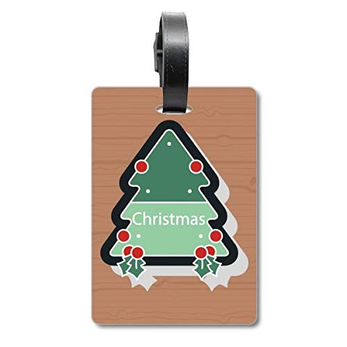 Étiquette de bagage Arbre de Noël porte-nom pour sac de voyage