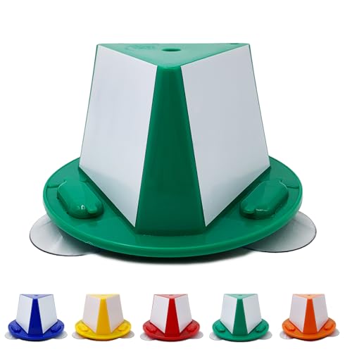 Magnetic Roof Toppers, Suction Cup Car Top Hats, Set of 10 with Dry Erase Panels, Double Adsorption Dual Use Magnetic Car Top Hat (Green)