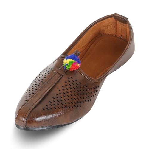 Image of DFR Mens Juttis Ethnic Mojaris | Casual Loafers Juti Shoe for Men