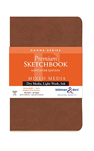 Stillman & Birn Gamma Series Softcover Sketchbook, 5.5" x 8.5", 150 GSM (Heavyweight), Ivory Paper, Medium Grain Surface