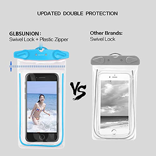 image for GLBSUNION LENPOW Waterproof Phone Case, 4 Pack Universal Waterproof Po