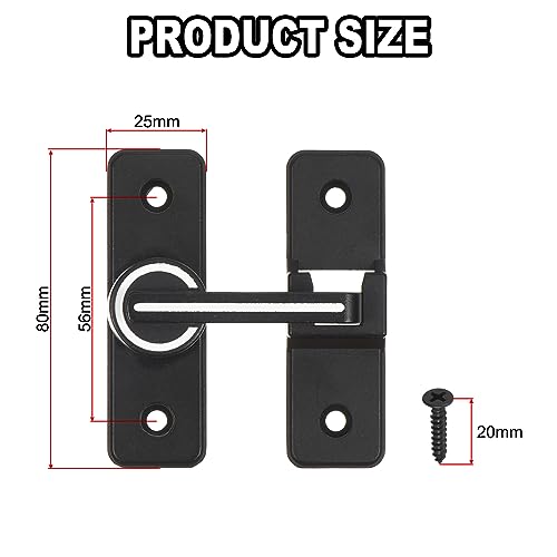 uxcell Barn Door Lock Latch, 180 Degree Sliding Barn Door Locks, Luminous Security Gate Latches for Barn Gate, Garden - Image 2