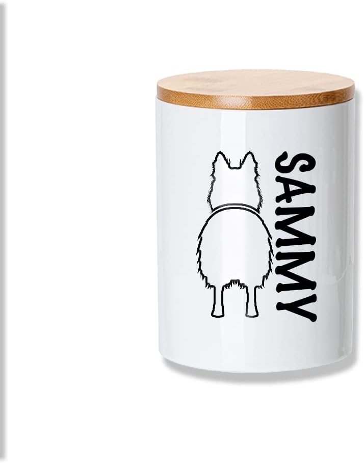 Savvy Sisters Gifts Personalized Dog Breed Pet Treat Ceramic Storage Container With A Lid Gift for Dog Mom Dog Dad Dog Lovers Dog Treats…