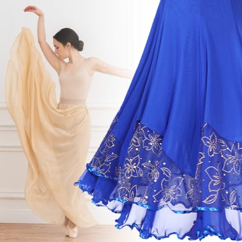 Jupe de danse de salon moderne pailletée pour compétition de valse