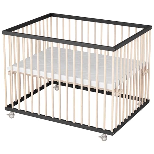 Sämann Laufstall Baby 75x100 cm mit Matratze | TÜV geprüft 2024 |...