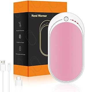 Hand Warmers Rechargeable USB & Reusable 1 Pack, 5200mAh Portable Electric Hand Warmer Electronic Pocket Heater, Gifts for Women, Men, Raynaud's, Walking, Hiking, Golf, Fishing, Skiing, Cycling, Work