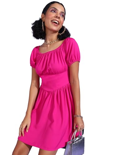 Image of Rare Women's Cotton Fit and Flare Above The Knee Dress