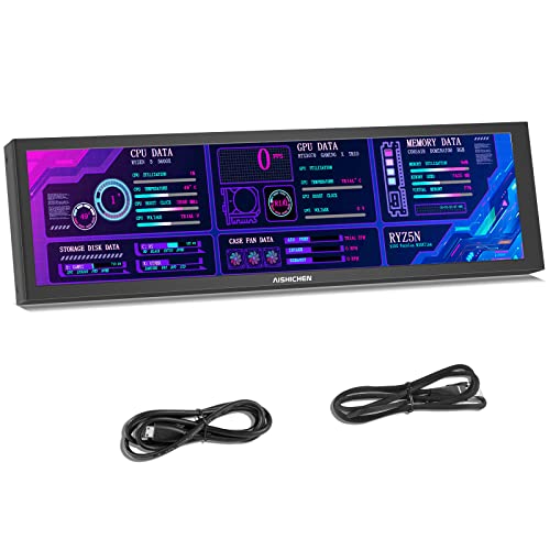 8.8 Inch PC Temperature Display, PC Sensor Panel Display, Computer Temp ...