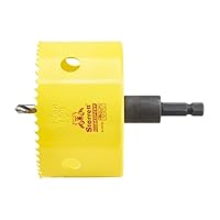 Vista 50 de Starrett HSS BI-Metal, Sierra perforadora de corte profundo con eje, 3/4 pulg - 19 mm diámetro