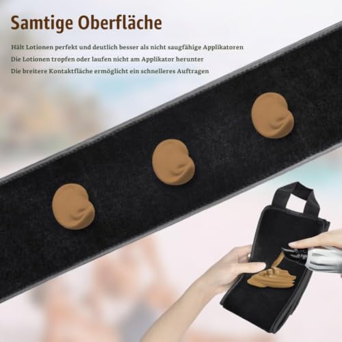LOPHE Selbstbräuner Handschuh, Schwarz Dual Sided Tan Applicator Mitt, Mehrweg Self Tan Bräunungshandschuh für Bräunungscreme Und Peeling… – Ansicht 3