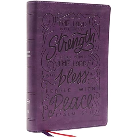 NKJV, Giant Print Center-Column Reference Bible, Verse Art Cover Collection, Leathersoft, Purple, Red Letter, Comfort Print: Holy Bible, New King James Version Cover