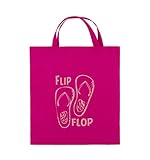 ✔ ARTIKEL: Individueller Jutebeutel bedruckt mit: FLIP FLOP - SCHUHE