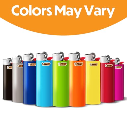 BIC Maxi Pocket Lighters, Dependable and Long-Lasting, Assorted Colors, 10-Pack (Colors May Vary)