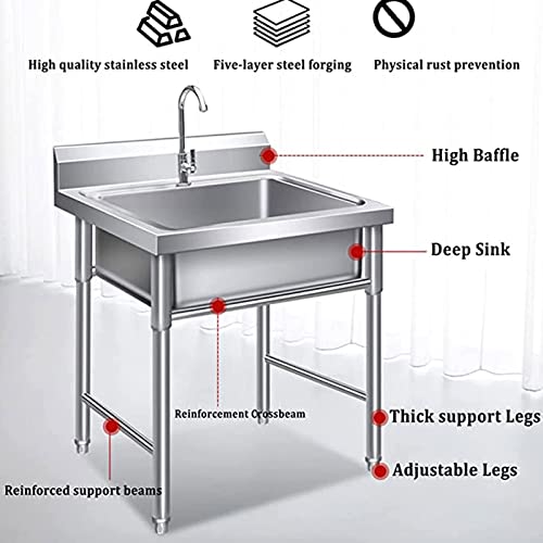 Évier de cuisine 304 inox avec robinet pour simplifier la plonge - 3