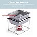 Alpha Living 12 Pack - Disposable Chafing Dish Buffet Set, Welded Body Food Warmers for Parties, 2hr Fuel Cans Complete Set, Half Size Pans, Warming Trays