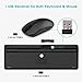 Rii Wireless Keyboard and Mouse Combo RK109 2.4GHz Wireless Keyboard and Mouse,with 10 Media Hot Keys for PC Laptop Smart TV Windows 7/8/10-(Black)