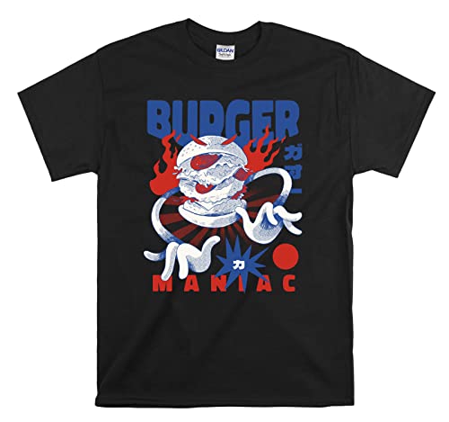 T-shirt Food Monster Burger Maniac noir M pour eviter les hauts sans personnalite