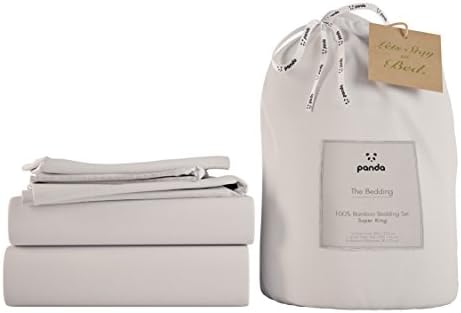 Panda 100% Bamboo Bedding Set (Single, Urban Grey)
