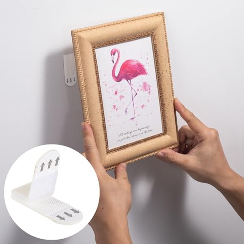 Image of HINZIC 12Pairs /24 Strips Picture Hanging Strips Heavy Duty, Adhesive Strips for Poster, Removable Picture Hangers No Damage Without Nails for Home Office Dorm Wall Picture Frame Decorations