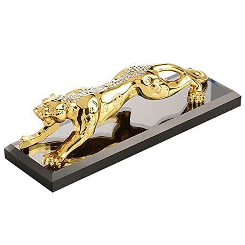 YUNDING Car Dashboard Ornament Car Dashboard Ornament Car Interior Display Decoration Zinc Alloy Leopard Statue For Vehicle Auto Home