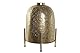 PORTAVELA METAL CRISTAL 24X24X33 DORADO