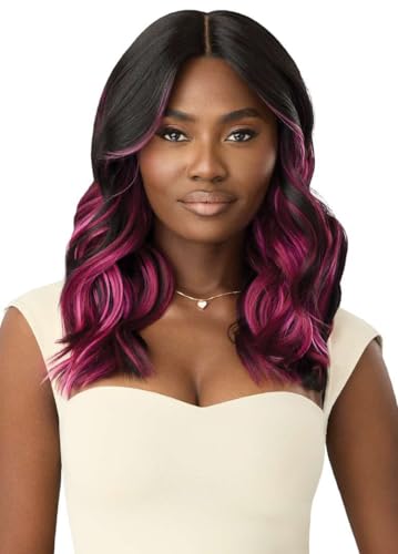 Outre Lace Front Wig - Color Bomb - CB 101 (1B/UL PINK BERRY)