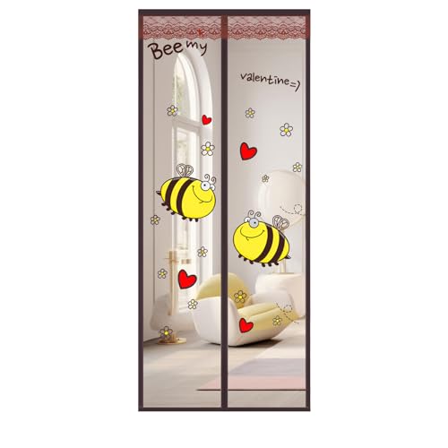 Moustiquaire magnétique pour porte, moustiquaire ultra fine à fermeture automatique, moustiquaire magnétique pour porte et fenêtre, installation sans perçage avec ruban adhésif, 90x210cm