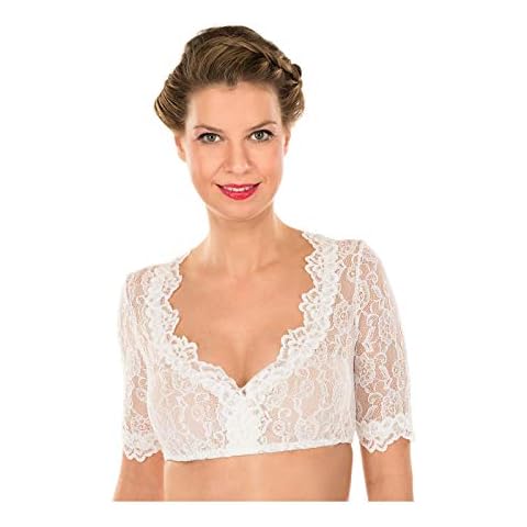 Krüger Dirndl Dirndlbluse Halbarm Cassandra Ecru Cover