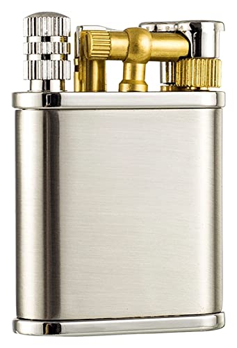 2023 Briquet à flamme douce antique vintage, briquet 2 en 1 à allumette permanente, bras de levage de style antique, briquet à kérosène avec allumette permanente for fumer des cadeaux for hommes et fe