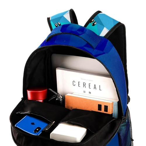 Sac à dos d'école imprimé iceberg multicolore 29x20x40cm