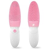 Sonic Facial Cleansing Brush Silicone Face Scrubber, Waterproof Vibrating Face Cleanser Brush, Face