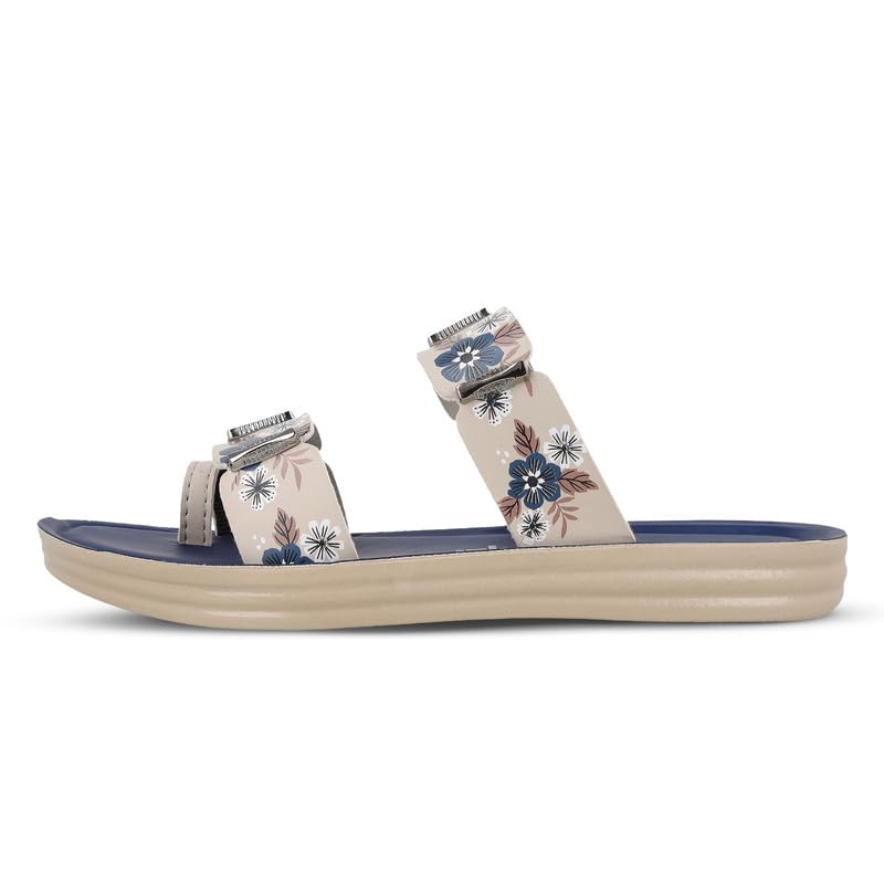 Image of WALKAROO Flat Sandals For Women|Soft Cushion Footbed, Lightweight PU Sole & Slip-On Sandals|WLR74018