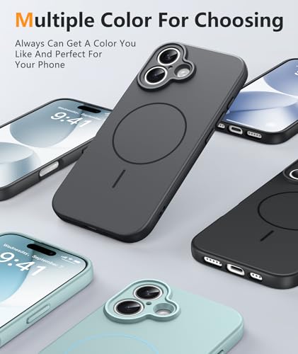 Image of FNTCASE for iPhone 17 Case: [Compatible with Magsafe] Integrated Silicone Phone Cases with [Full Camera Protection] [Screen Protector] Military Grade Shockproof Protective Cover
