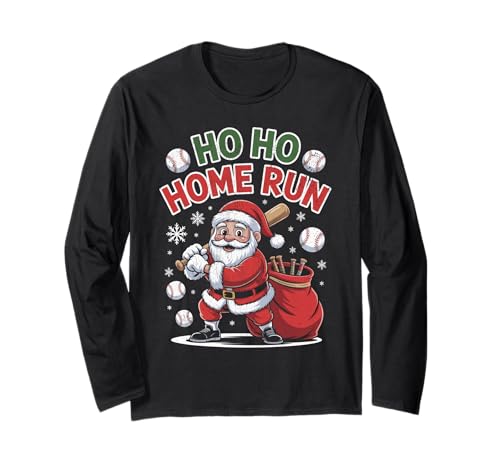 Ho Ho HOME Run Funny Baseball lover�N���X�}�X�T���^�n�b�g ����T�V���c
