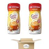 COFFEE MATE Sugar Free Hazelnut Powder Coffee Creamer 10.2 oz. Canister - Pack of 2 (20.4 oz in total)