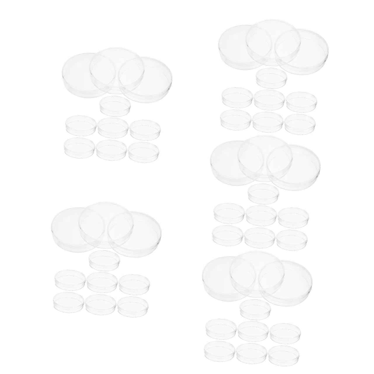 Gatuida 50piezas Placas De Petri Transparentes De Plástico Para Cultivo Celular De Unidades Para Experimentos Científicos y Educación