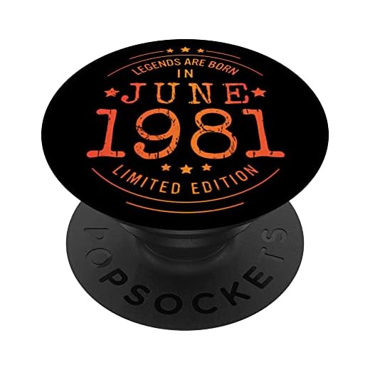 Cumpleaños Junio 1981 Edición Limitada Regalo Legend June PopSockets PopGrip Intercambiable