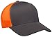 Yupoong YP Classics Retro Trucker Cap, Charcoal/Neon Orange, OSFA