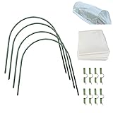  gormyel Aros de Soporte de Invernadero, túnel de Cultivo de jardín, túneles de Polietileno para plántulas, túnel de Cultivo de Aros de Bricolaje para jardín Mini Invernadero, con película
